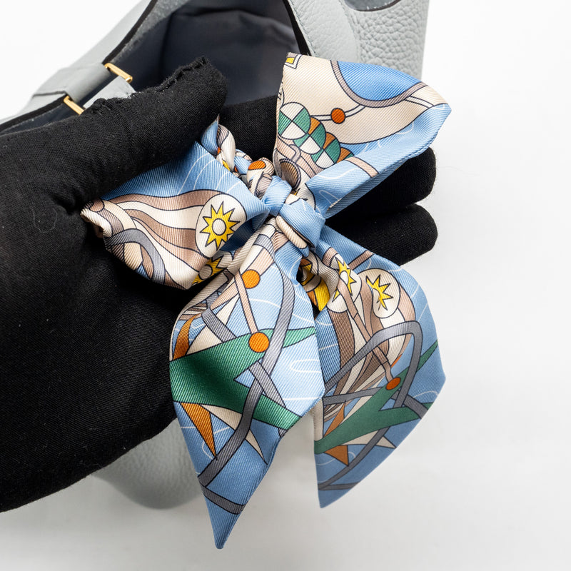 HERMES Picotin 18 Clemence Blue Pale GHW Stamp B