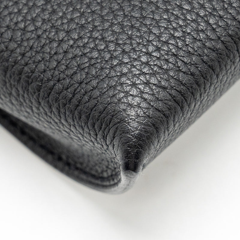 Hermes Videpoches Bag Togo Black With Multicolour Strap SHW Stamp B