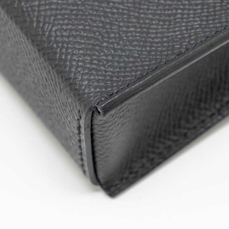 Hermes Hermesnap Epsom Black SHW Stamp K