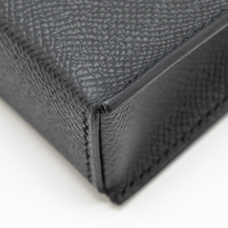 Hermes Hermesnap Epsom Black SHW Stamp K