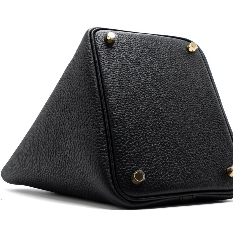 Hermes Picotin 18 Lock Bag Clemence Black GHW Stamp B