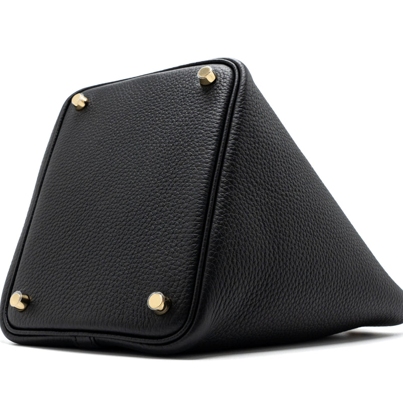 Hermes Picotin 18 Lock Bag Clemence Black GHW Stamp B