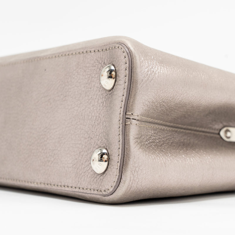 Louis Vuitton Capucines BB Leather Metallic Silver SHW