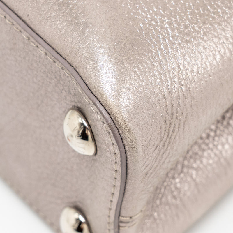 Louis Vuitton Capucines BB Leather Metallic Silver SHW