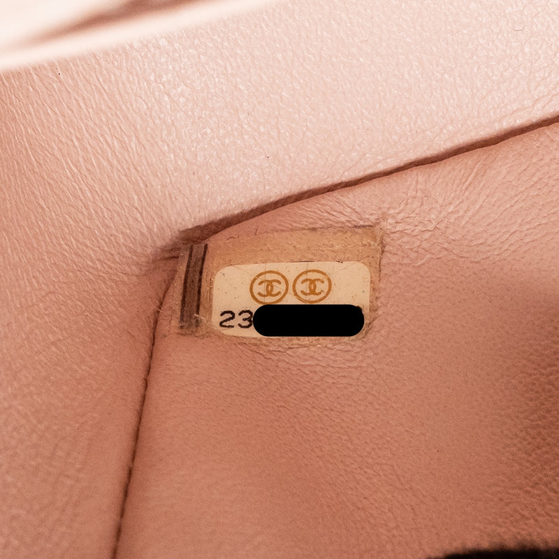 Chanel Mini Rectangular Flap Bag Chevron Lambskin Pink LGHW