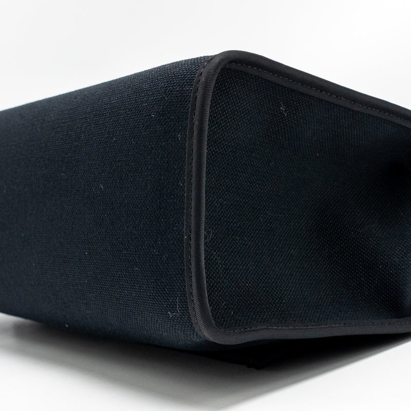 Hermes Herbag 31 Zip Bag canvas / hunter leather black SHW stamp C