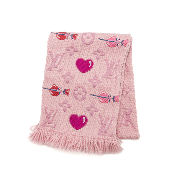 Louis Vuitton Logomania Silk Stories Wool Scarf