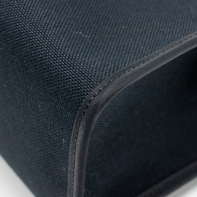 Hermes Herbag 31 Zip Bag canvas / hunter leather black SHW stamp C