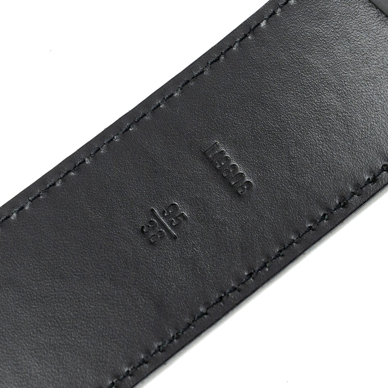 Louis Vuitton Size 95 LV Initiales 40mm Belt Damier Ebene Black with Black Hardware