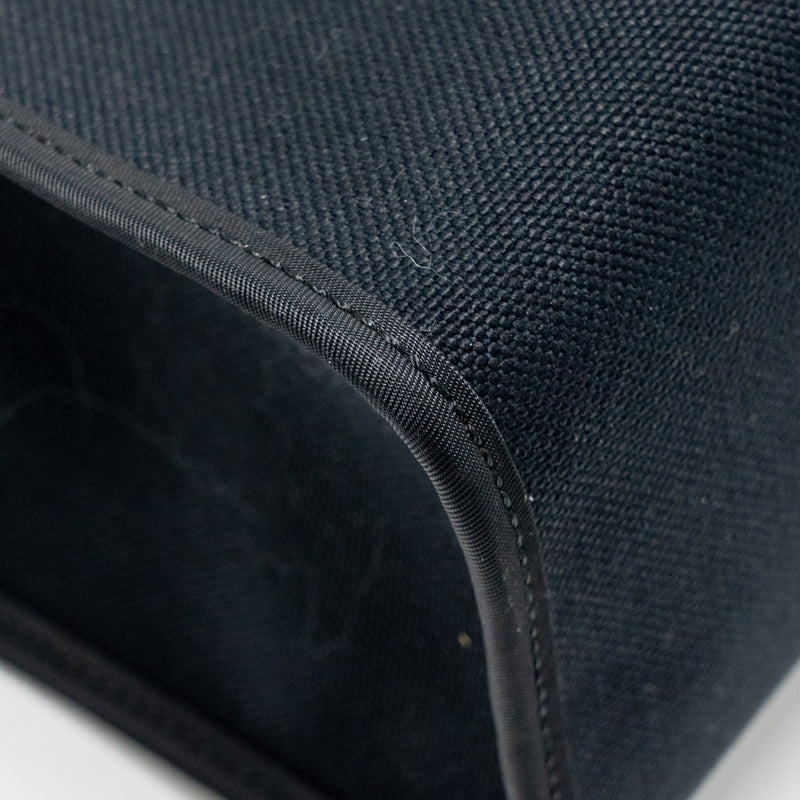 Hermes Herbag 31 Zip Bag canvas / hunter leather black SHW stamp C
