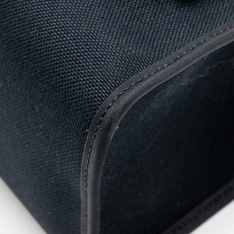 Hermes Herbag 31 Zip Bag canvas / hunter leather black SHW stamp C