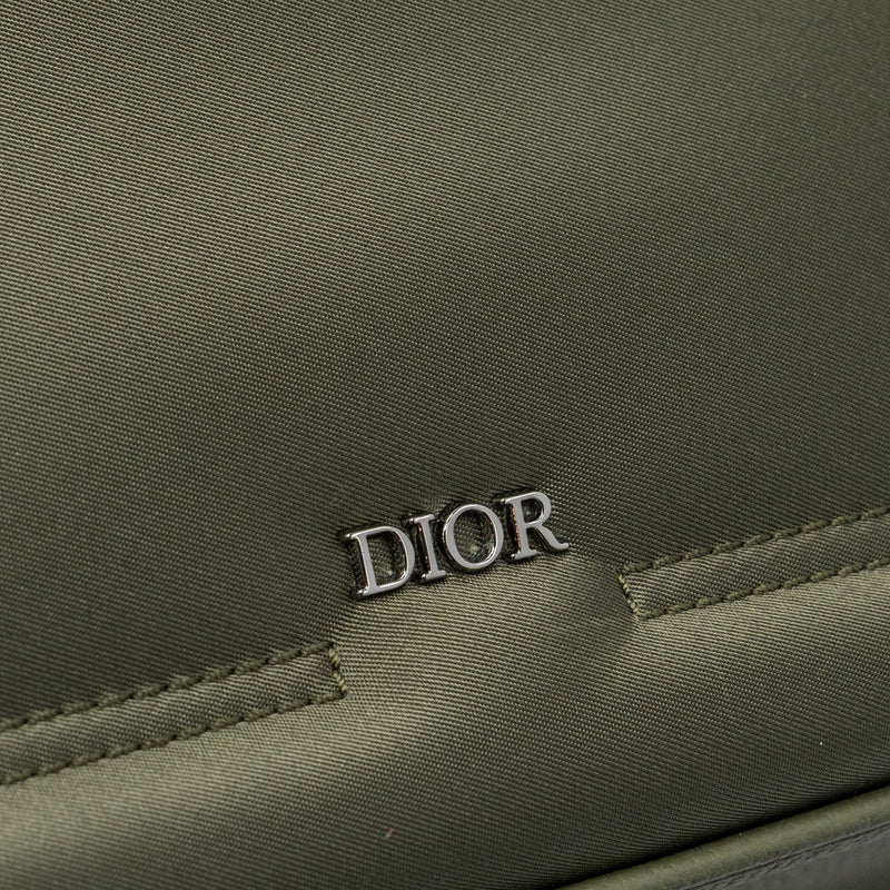 Dior South Tote bag Nylon/ leather Green multicolour hardware