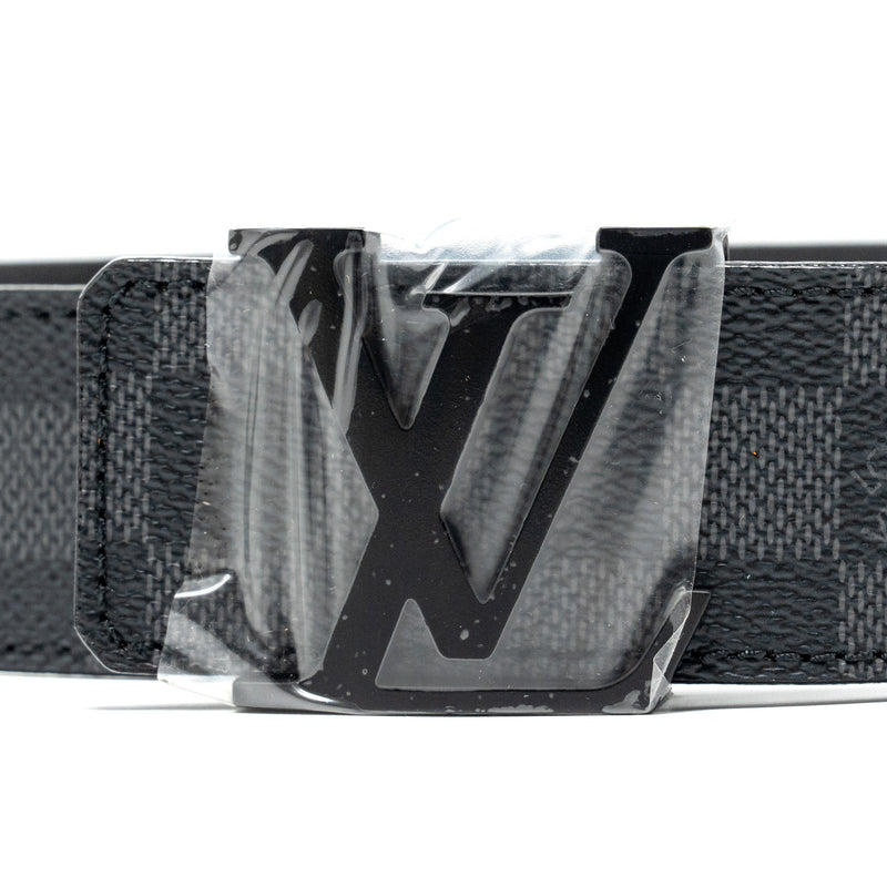 Louis Vuitton Size 95 LV Initiales 40mm Belt Damier Ebene Black with Black Hardware