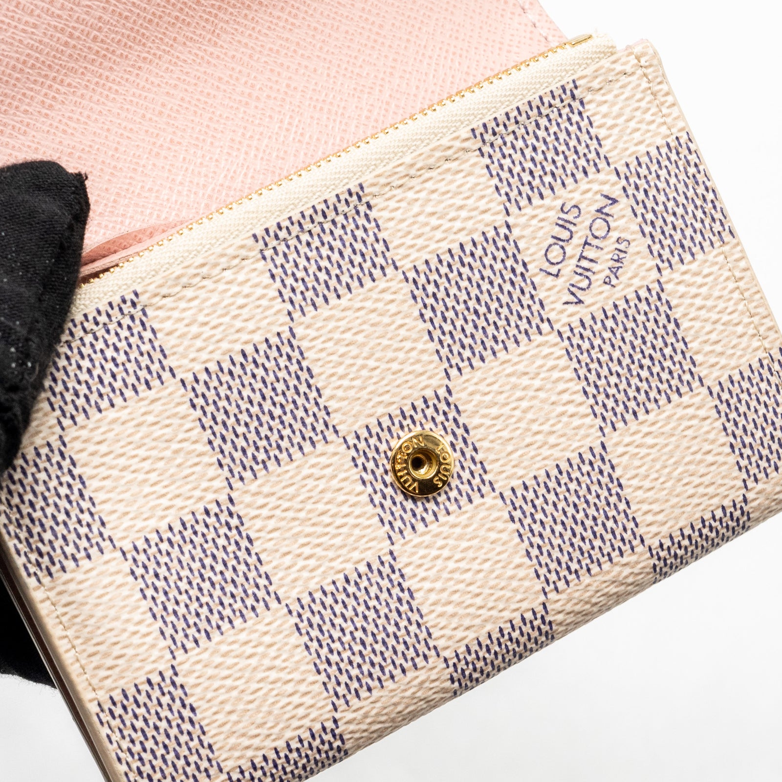 Rosalie Coin Purse Damier Azur Canvas - Wallets and Small  Louis Vuitton Azur Damier Rosalie Monnaie Porte Cream and Pink
Checkered Wallet main image 1
