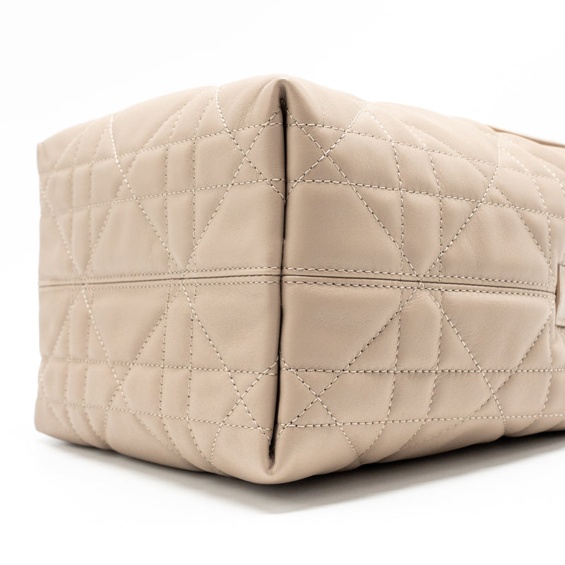 Dior Small Toujours Tote Bag Macrocannage Calfskin Powder Beige LGHW