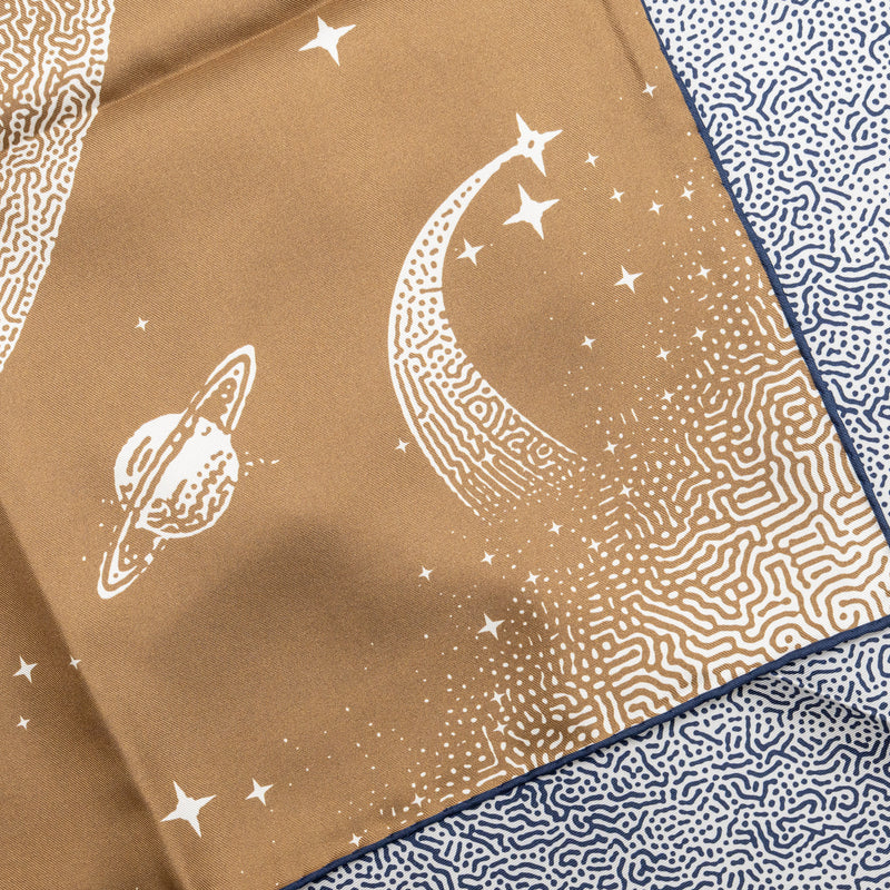 Hermes 90CM Silk Scarf Carre Double Face Clair De Lune Multicolour