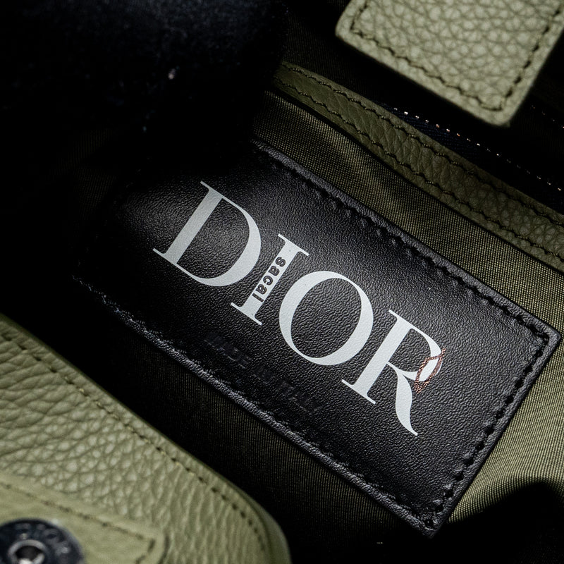 Dior South Tote bag Nylon/ leather Green multicolour hardware