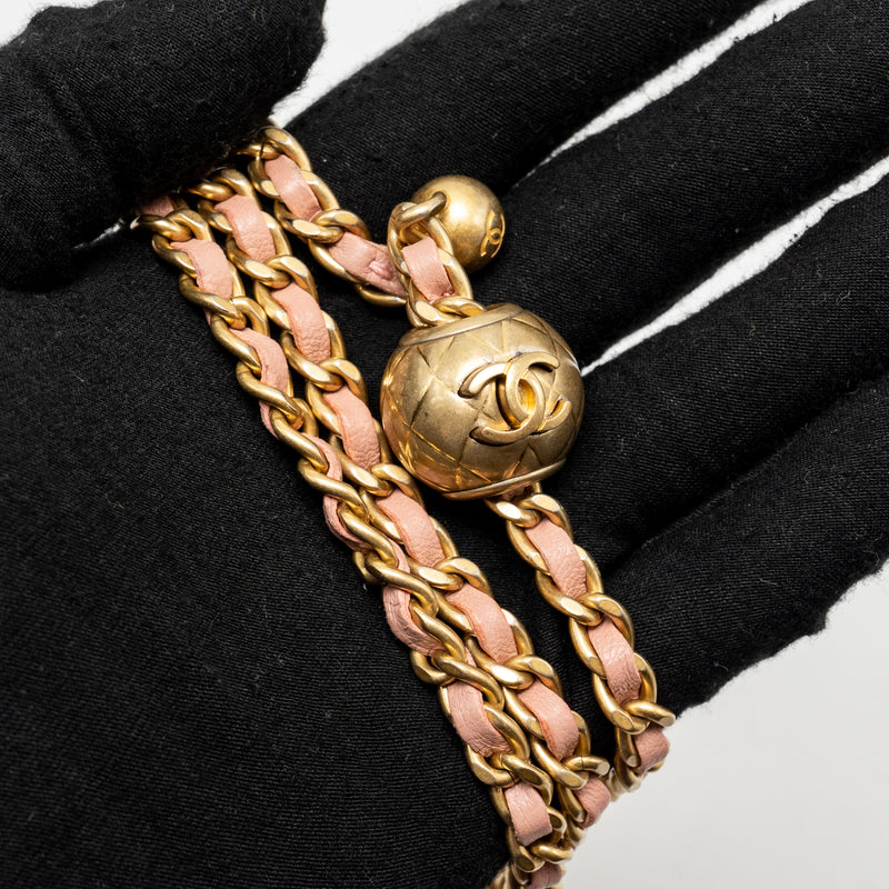 Chanel pearl crush mini vanity with chain lambskin pink GHW