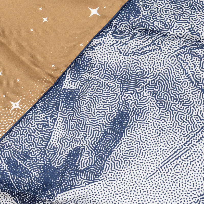 Hermes 90CM Silk Scarf Carre Double Face Clair De Lune Multicolour