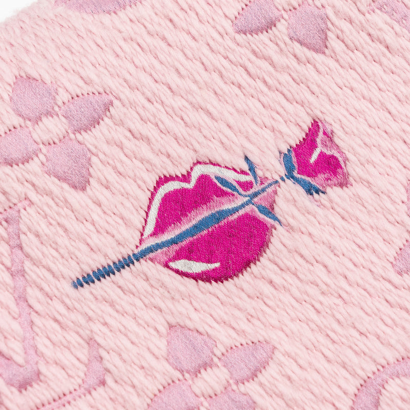 Louis Vuitton scarf wool /silk pink with limited print