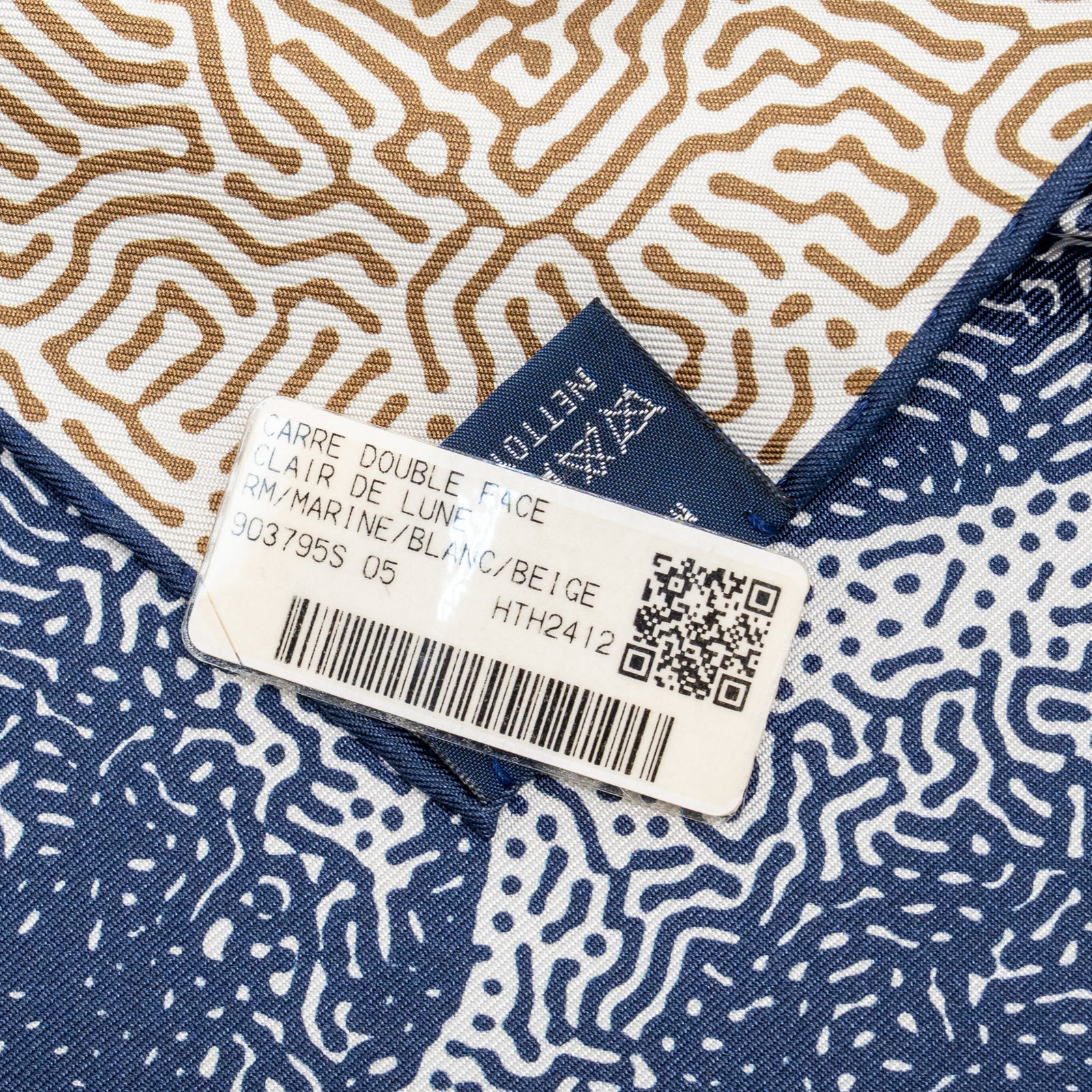 Hermes 90CM Silk Scarf Carre Double Face Clair De Lune