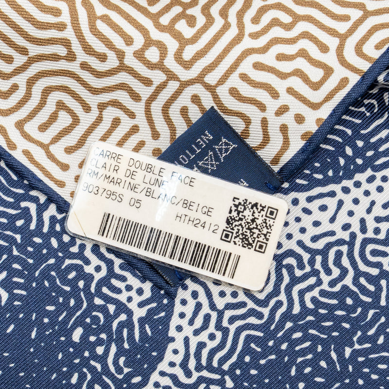 Hermes 90CM Silk Scarf Carre Double Face Clair De Lune Multicolour