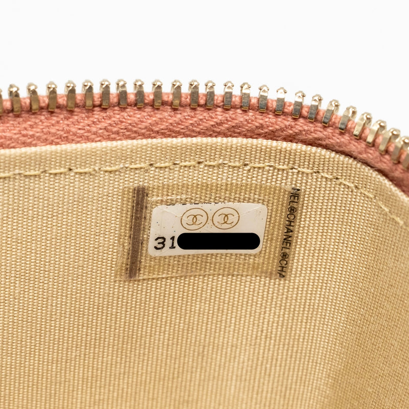 Chanel pearl crush mini vanity with chain lambskin pink GHW