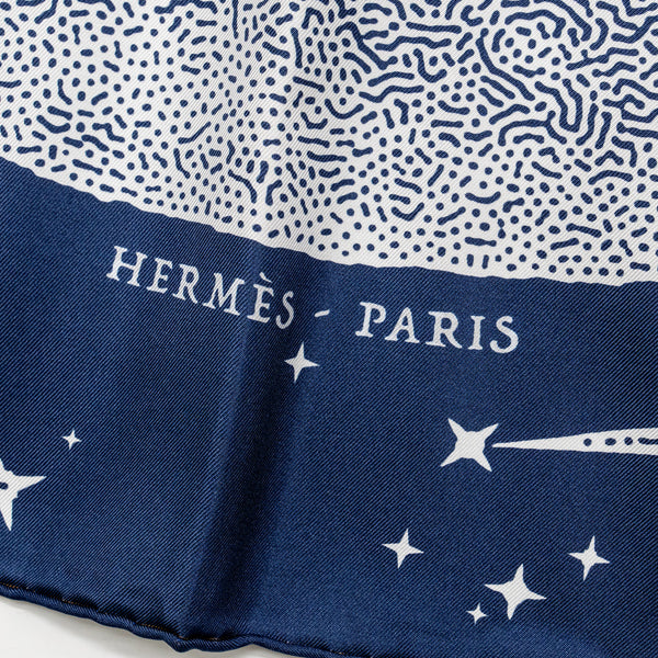 Hermes 90CM Silk Scarf Carre Double Face Clair De Lune Multicolour
