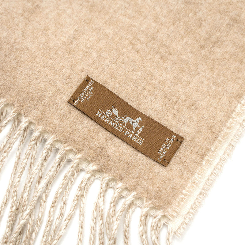 Hermes Cashmere Scarf Beige/Cream