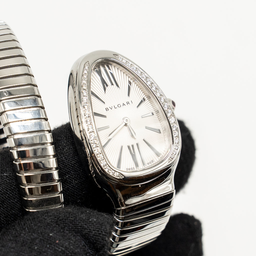 Bvlgari Size L 1 Loops Serpenti tubogas watch stainless steel with dia