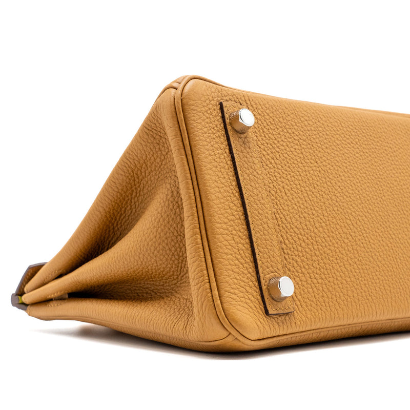 Hermes Birkin 25 Togo Caramel/Lime SHW Stamp Y
