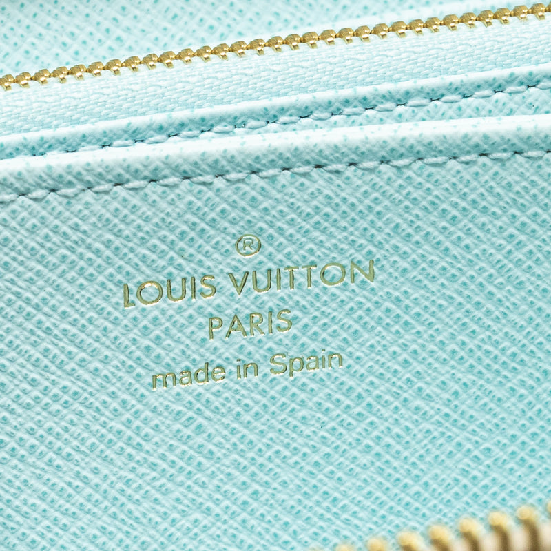 Louis Vuitton monogram giant by the pool zip wallet multicolour blue GHW