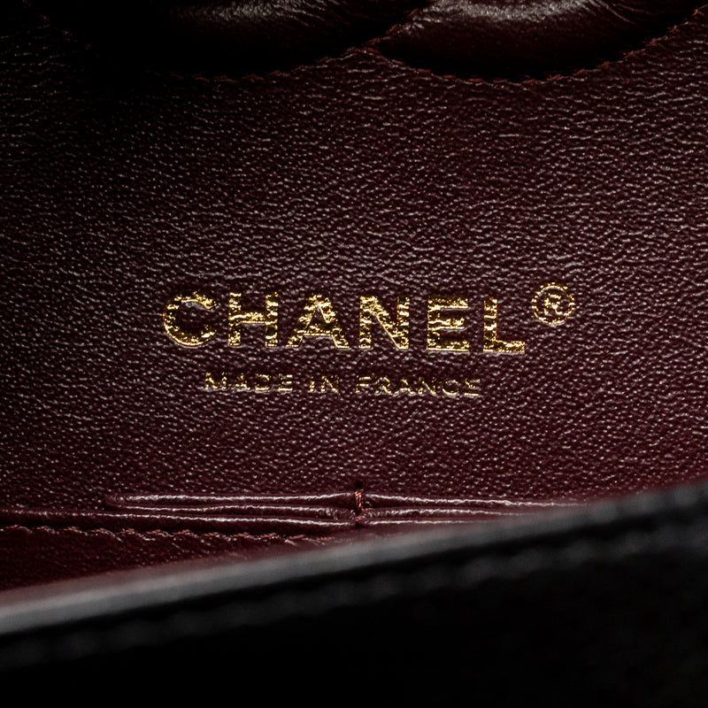 Chanel Medium Classic Double flap bag caviar black GHW (microchip)