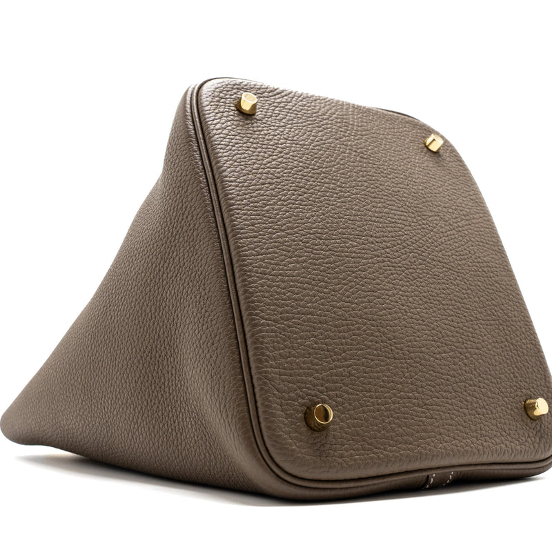 Hermes picotin 22 lock bag clemence etoupe GHW stamp Y