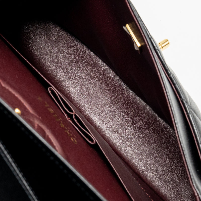 Chanel Medium Classic Double flap bag caviar black GHW (microchip)