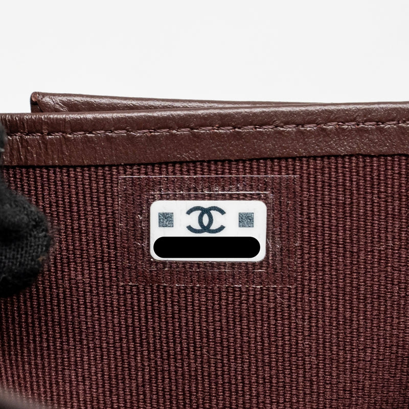 Chanel Small Classic Flap Wallet Caviar Black GHW (Microchip)