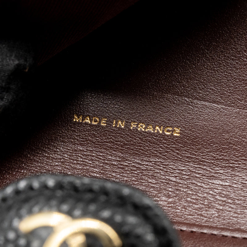 Chanel Small Classic Flap Wallet Caviar Black GHW (Microchip)