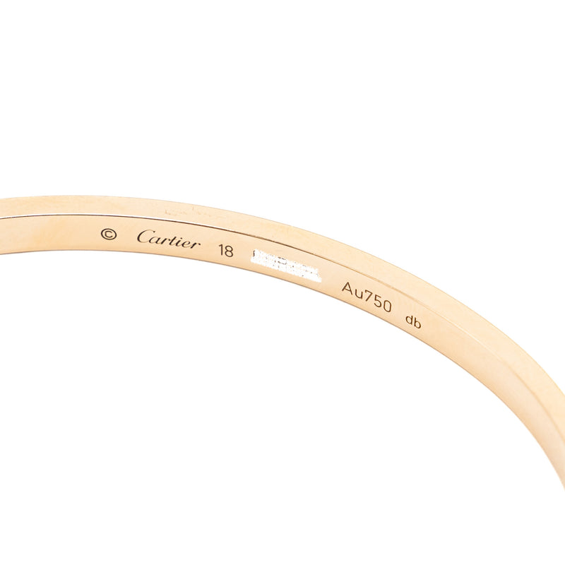 Cartier Size 18 Love Bracelet Small Model Rose Gold