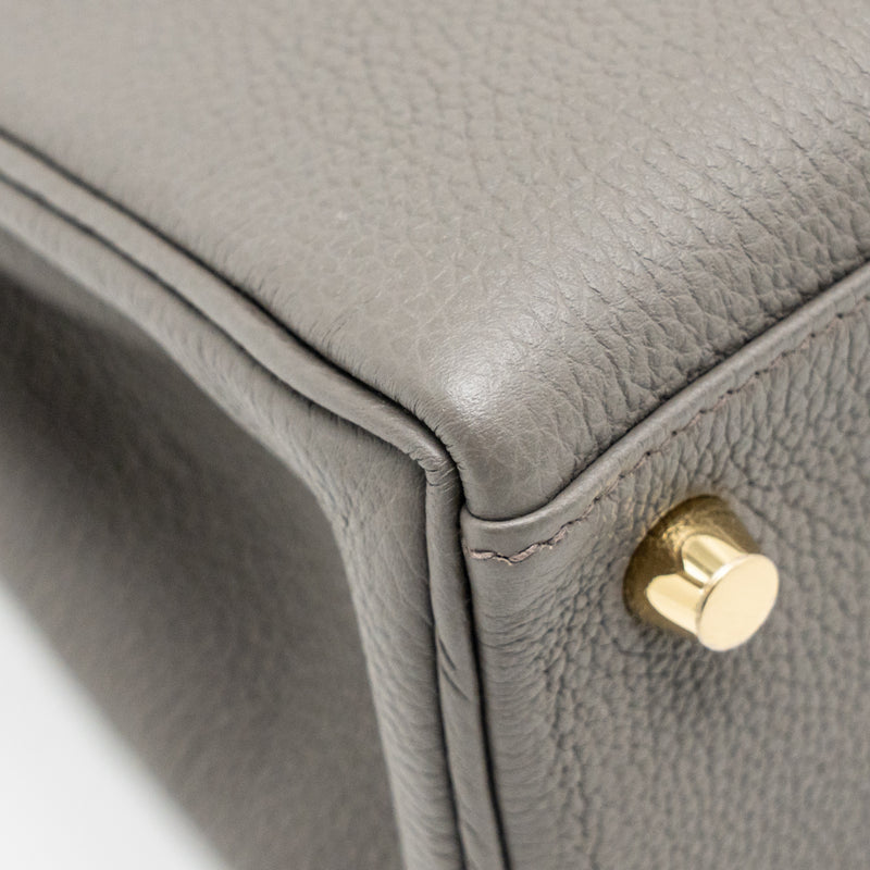 Hermes kelly 25 togo gris etain GHW stamp Z
