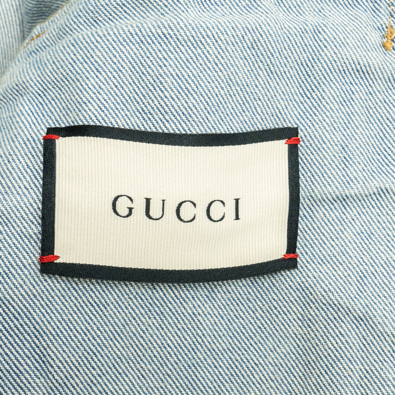 Gucci Size 44 Nautical Logo Pocket Jackie Denim Blue