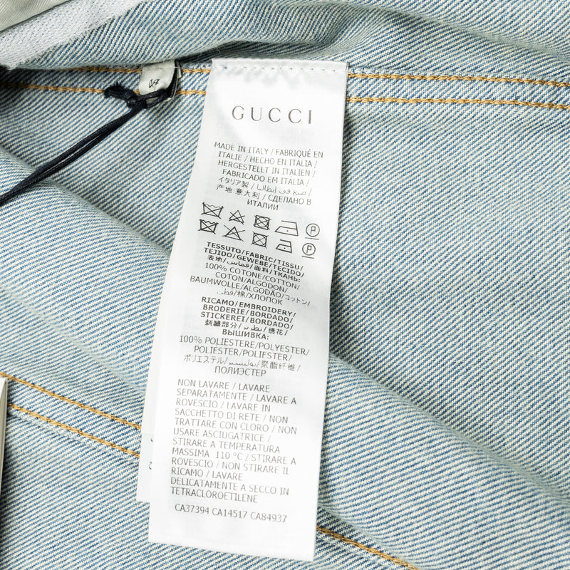 Gucci Size 44 Nautical Logo Pocket Jackie Denim Blue