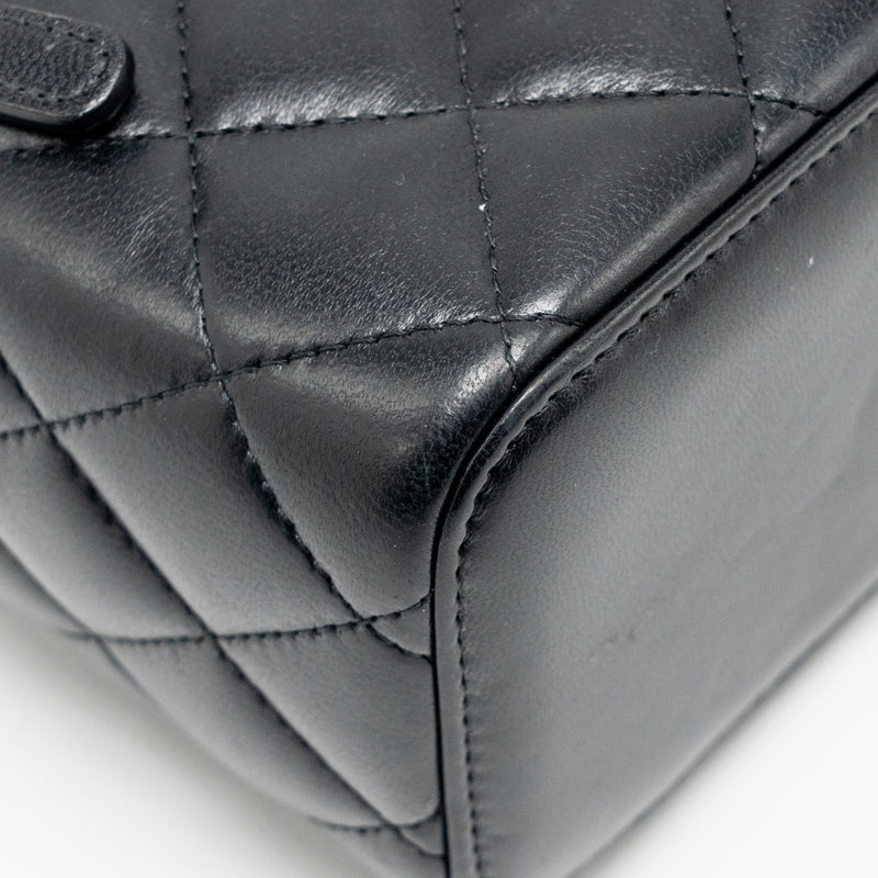 Chanel pearl crush long vanity with chain lambskin black GHW