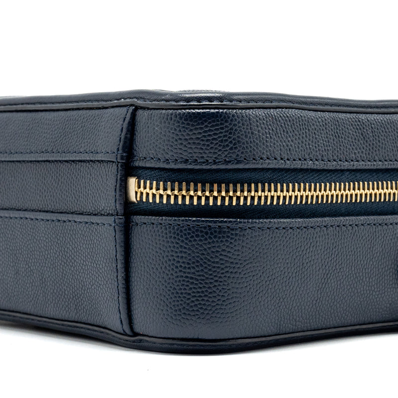 Chanel mini filigree camera bag caviar dark blue GHW