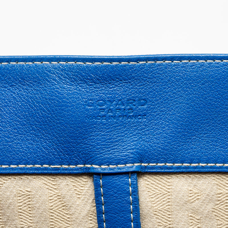 Goyard Voltaire smile tote Goyardine Canvas /calfskin blue/multicolour SHW