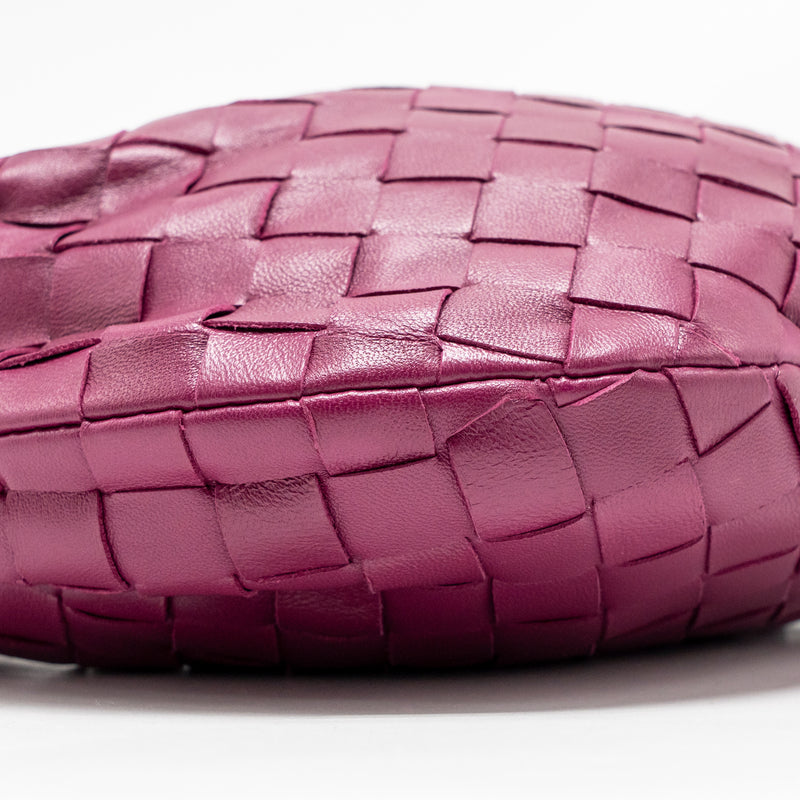 Bottega Veneta Mini Jodie Lambskin Dark Pink GHW