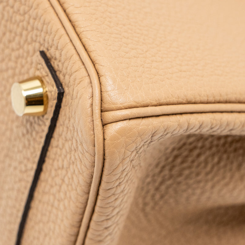 HERMES Birkin 25 Togo 0M Chai GHW Stamp U