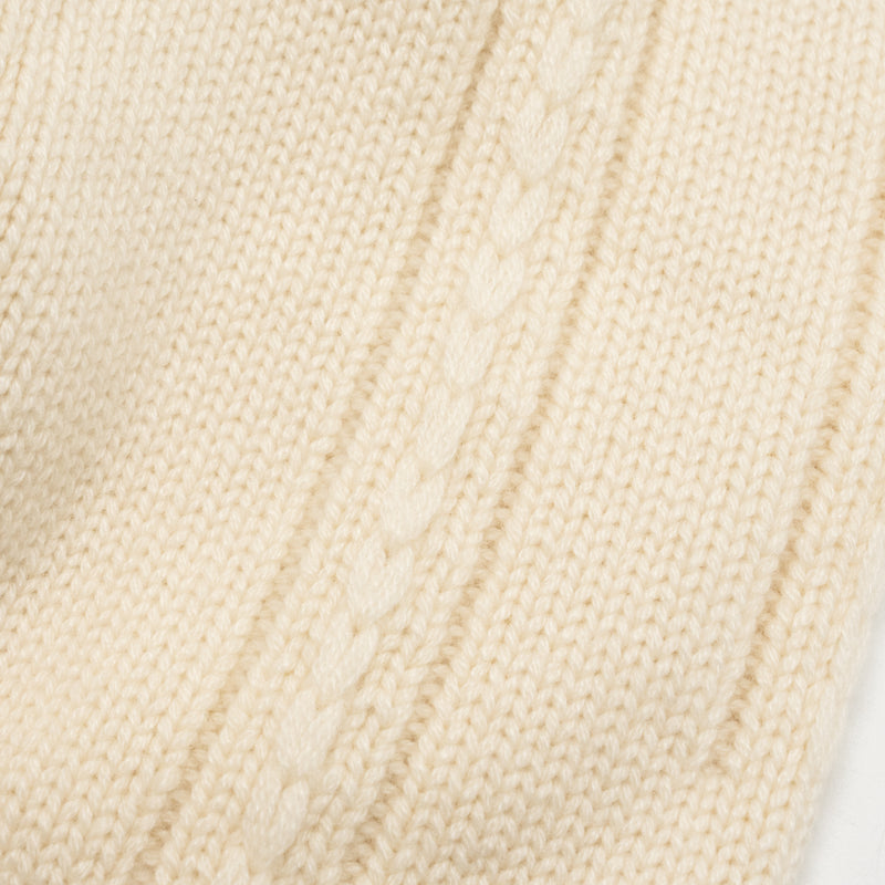 Hermes Size 34 One Button Cardigan Cashmere Off-White