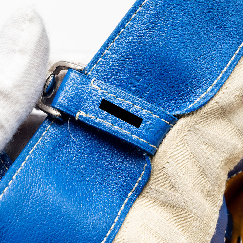 Goyard Voltaire smile tote Goyardine Canvas /calfskin blue/multicolour SHW