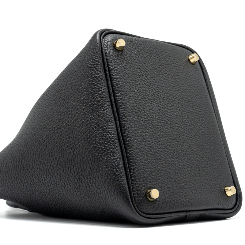 Hermes Picotin 18 Lock Bag Clemence black GHW Stamp B