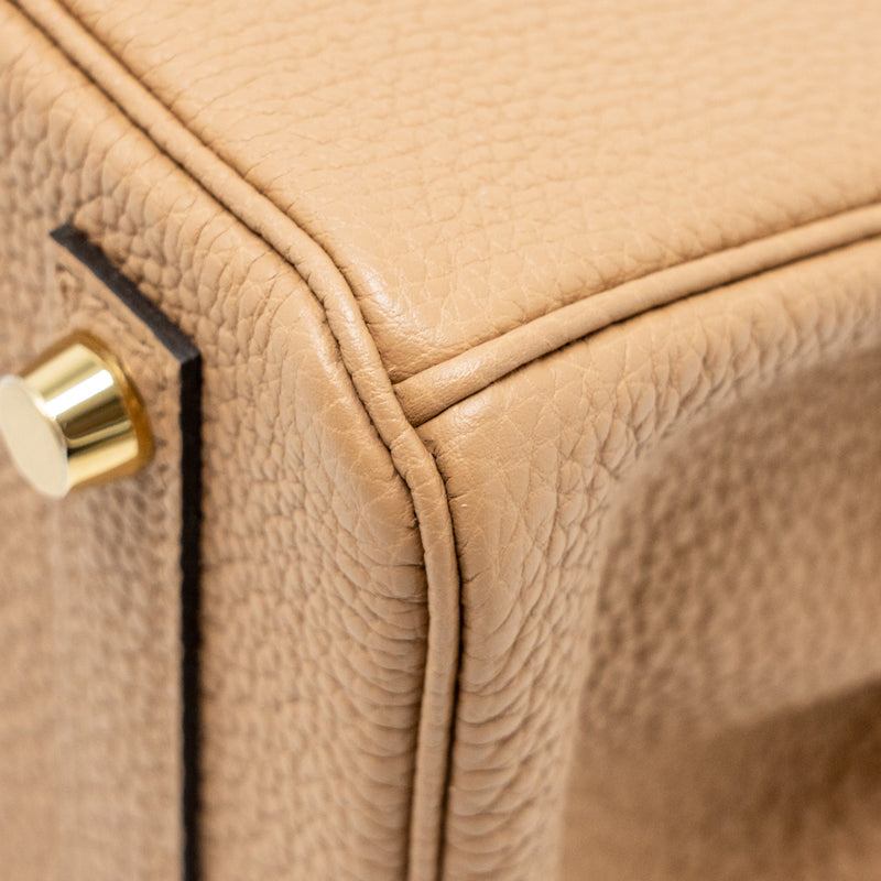 HERMES Birkin 25 Togo 0M Chai GHW Stamp U